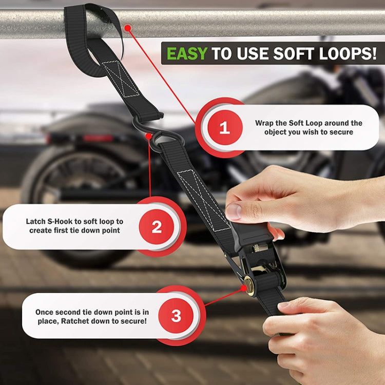 Motorcycle Car Fixed Cargo Ratchet Straps Trailer Tensioner, Cargo Ratchet Straps