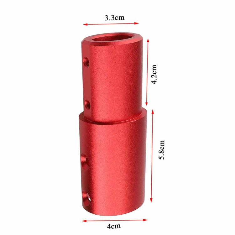 Aluminum Extension Pipe Extender Pole For Xiaomi M365/M365Pro Pro2 1S, Black, Red