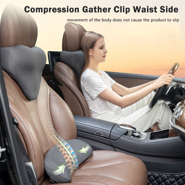 Memory Foam Car Lumbar Cushion Driving Seat Cushion, Memory Foam Dark Gray, Memory Foam Gray