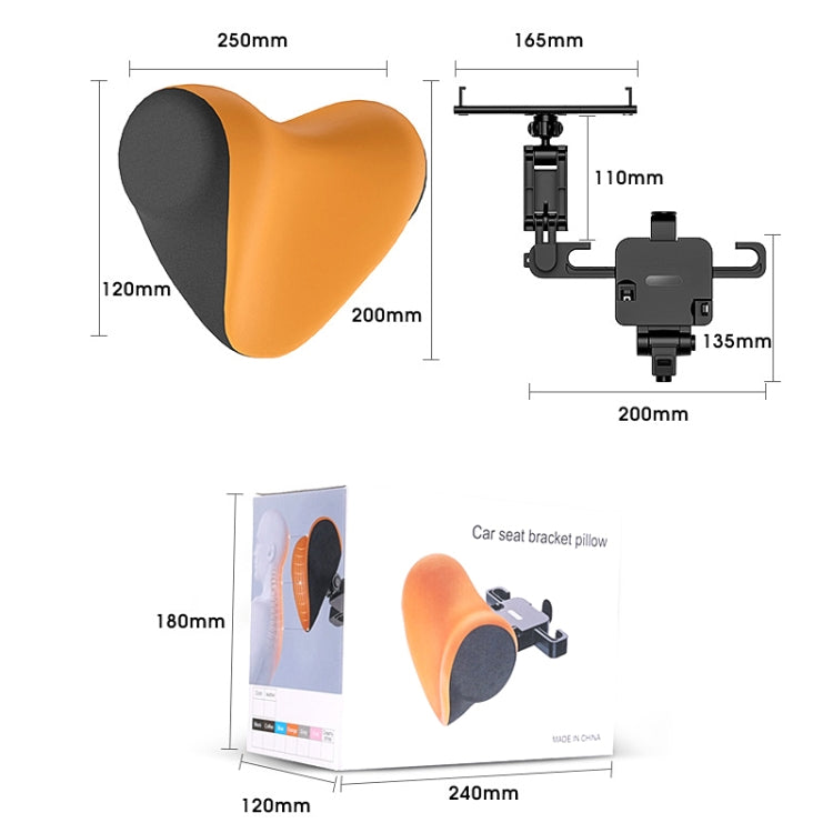A09 Car Seat Headrest Memory Foam Comfortable Neck Pillow, Style:, With Stand  (Coffee), With Stand  (Blue), With Stand  (Gray), Without Stand (Black), Without Stand (White), Without Stand (Pink), With Stand (Black), Without Stand (Coffee)             ...