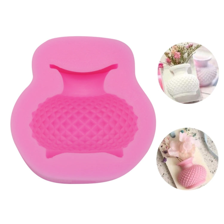 2 PCS Three-dimensional Vase Flower Pot Aromatherapy Gypsum Fondant Mold, Three-dimensional Vase Flower