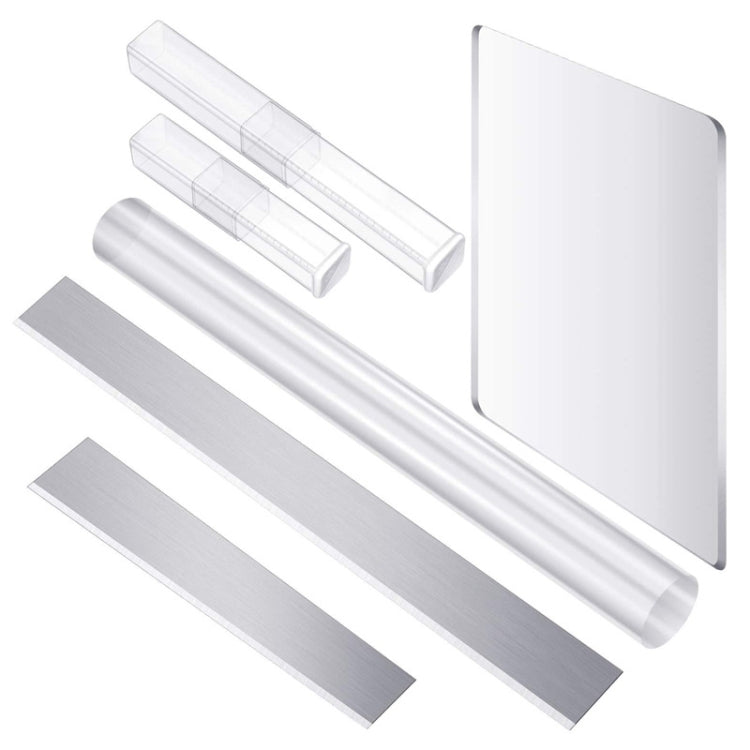 6 In 1 Acrylic Stick Press Clay Plate Pottery Clay Tools, 6 In 1