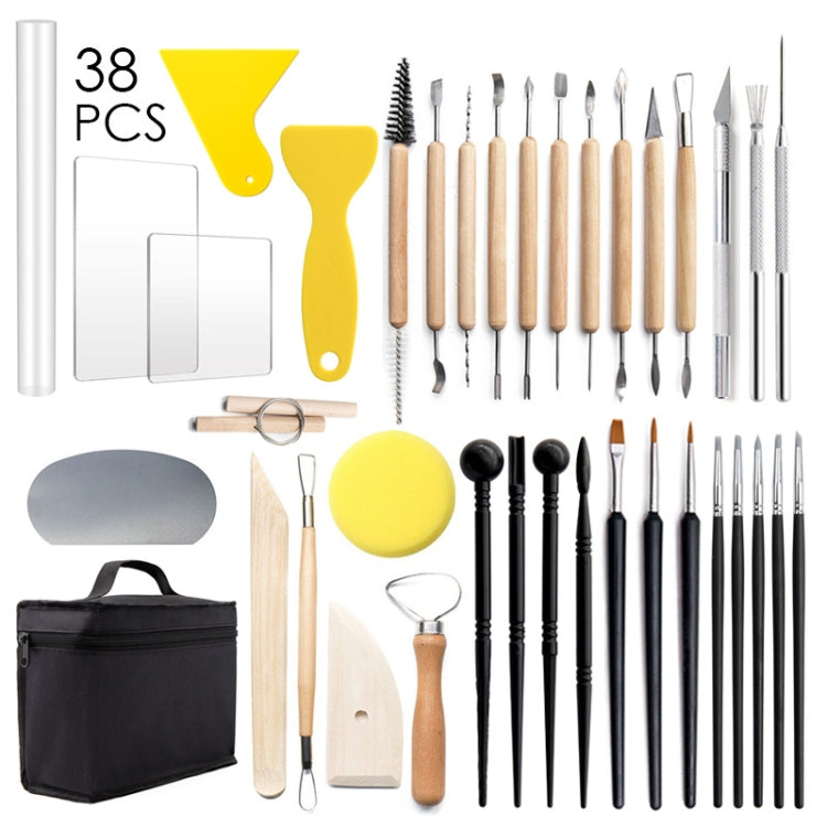 38 In 1 Pottery Tool Kit Pottery Clay Carving Knife, 38 In 1