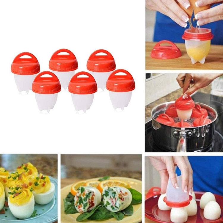 6 PCS/Set Eierkokers Cooker Silicone Non-stick Egg Steamer, Egg Steamer