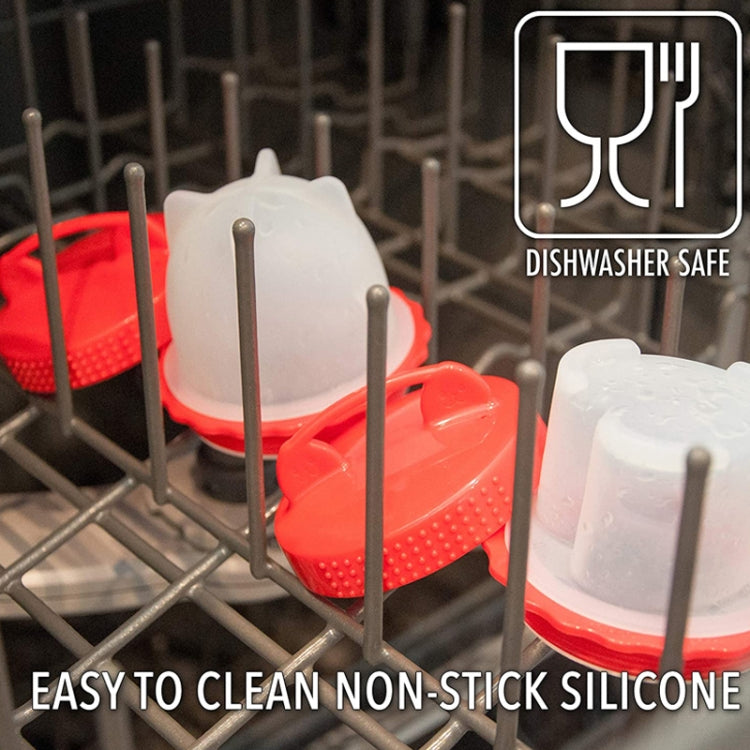 6 PCS/Set Eierkokers Cooker Silicone Non-stick Egg Steamer, Egg Steamer