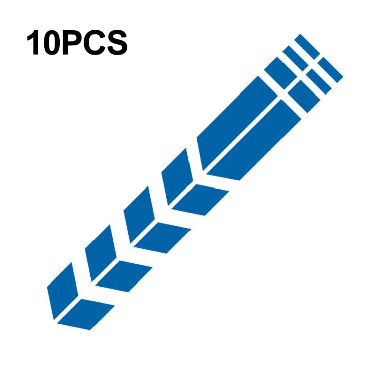 10 PCS Car Stripe Reflective Sticker Motorcycle Fender Arrow Stickers, 10 PCS Blue, 10 PCS Yellow, 10 PCS Green, 10 PCS range, 10 PCS Black, 10 PCS Silver, 10 PCS Red