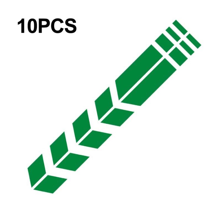 10 PCS Car Stripe Reflective Sticker Motorcycle Fender Arrow Stickers, 10 PCS Blue, 10 PCS Yellow, 10 PCS Green, 10 PCS range, 10 PCS Black, 10 PCS Silver, 10 PCS Red