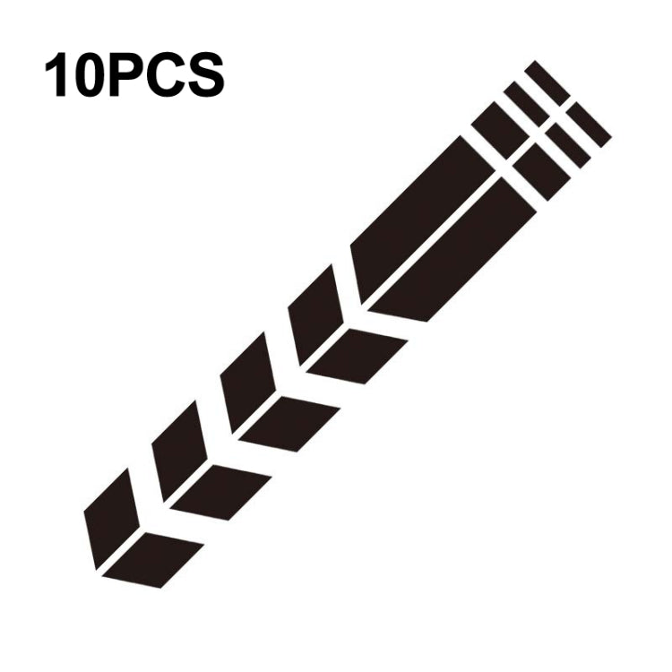 10 PCS Car Stripe Reflective Sticker Motorcycle Fender Arrow Stickers, 10 PCS Blue, 10 PCS Yellow, 10 PCS Green, 10 PCS range, 10 PCS Black, 10 PCS Silver, 10 PCS Red