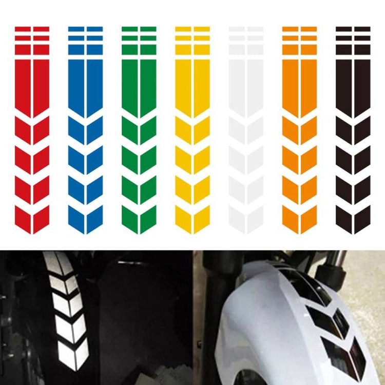 10 PCS Car Stripe Reflective Sticker Motorcycle Fender Arrow Stickers, 10 PCS Blue, 10 PCS Yellow, 10 PCS Green, 10 PCS range, 10 PCS Black, 10 PCS Silver, 10 PCS Red