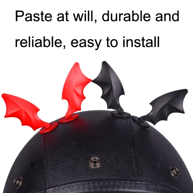 2pcs /Pair Motorcycle Helmet Devil Sucker Decoration, Style:, Wing (Red), Wing (Black), Small Horns (Red), Small Horns (Light Blue), Small Horns (Fluorescent Green), Small Horns (Dark Green), Small Horns (White), Small Horns (Dark Blue)                ...