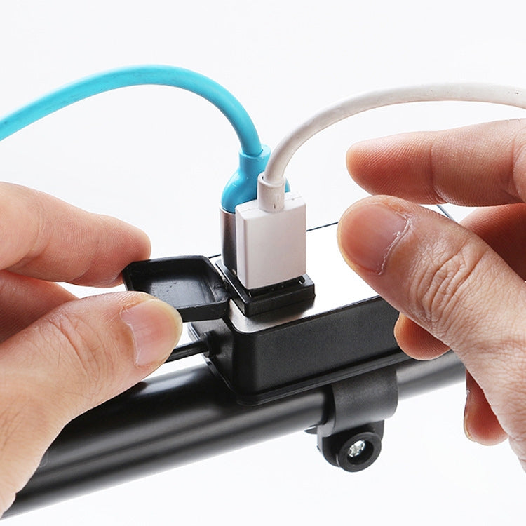 Digital Display Dual USB Universal Waterproof Motorcycle Mobile Phone Charger, 2.4A 12-24V