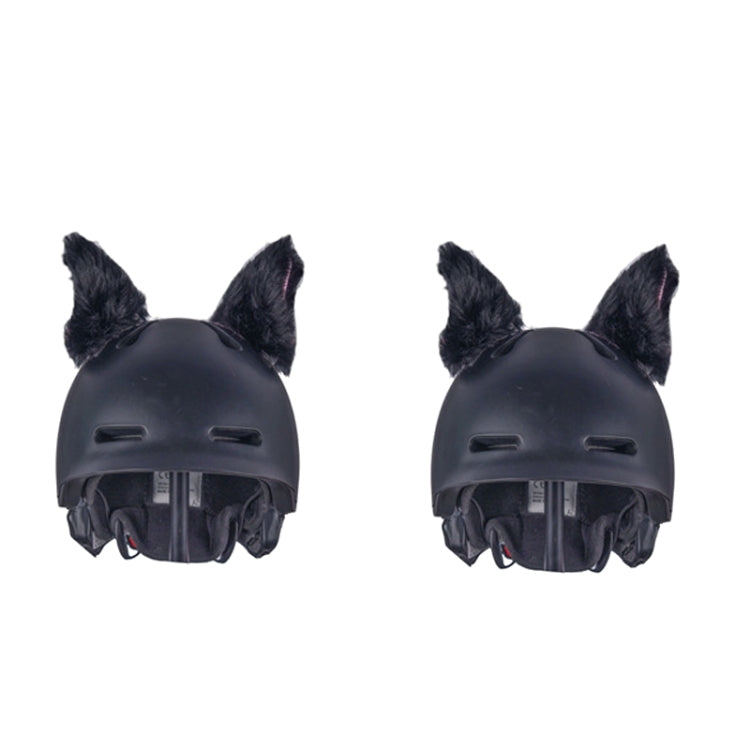 4PCS Motorcycle Plush Ear Helmet Decoration, White, Pink, Light Gray, Black, Red, Rose Red