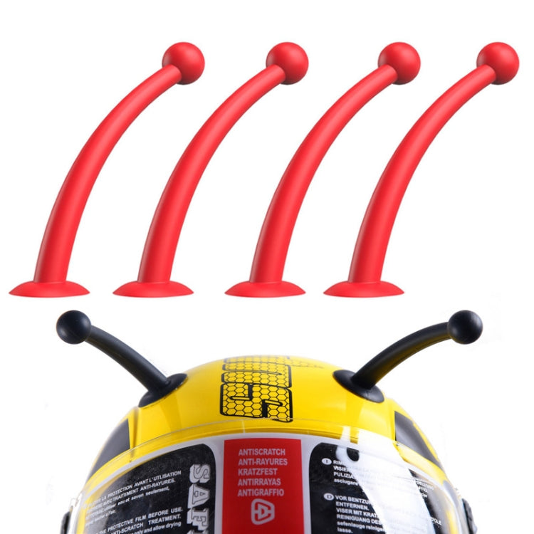 4PCS Motorcycle Helmet Soft Silicone Tentacle Sucker Decoration, Yellow, Black, Red, Peach Red, Light Pink, Blue