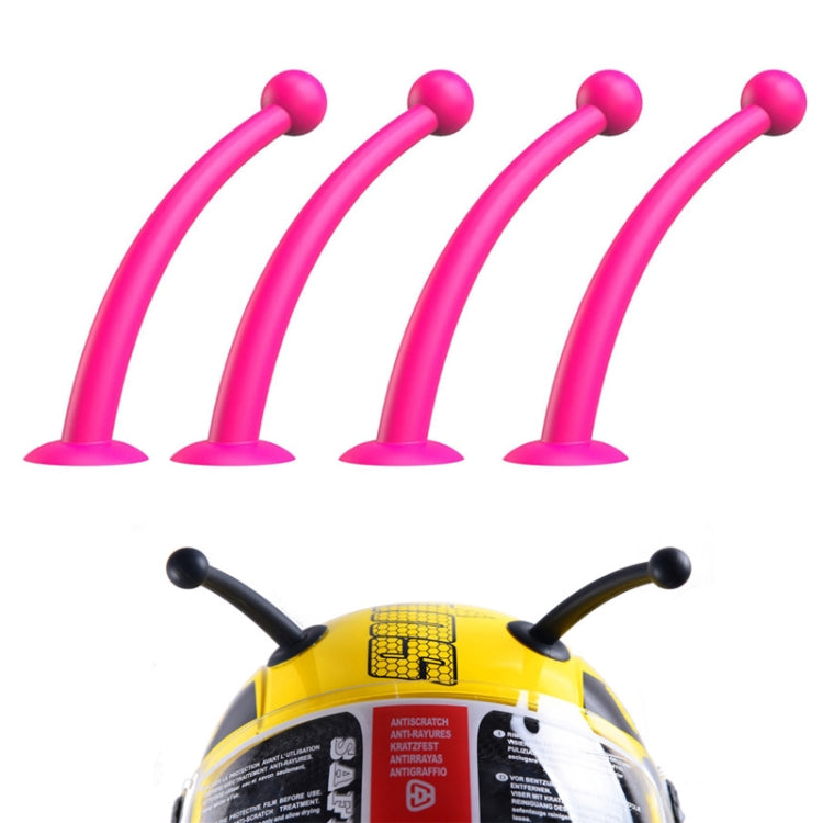 4PCS Motorcycle Helmet Soft Silicone Tentacle Sucker Decoration, Yellow, Black, Red, Peach Red, Light Pink, Blue