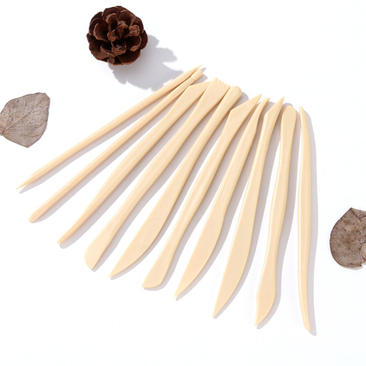 2 Sets 10 In 1  Imitation Wood Clay Sculpture Multi-combination Carving Knife Pottery Tool, 10 In 1
