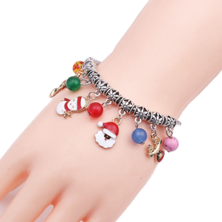 Lobster Buckle Santa Bracelet Christmas Tree Snowman DIY Agate Bracelet, Christmas Tree
