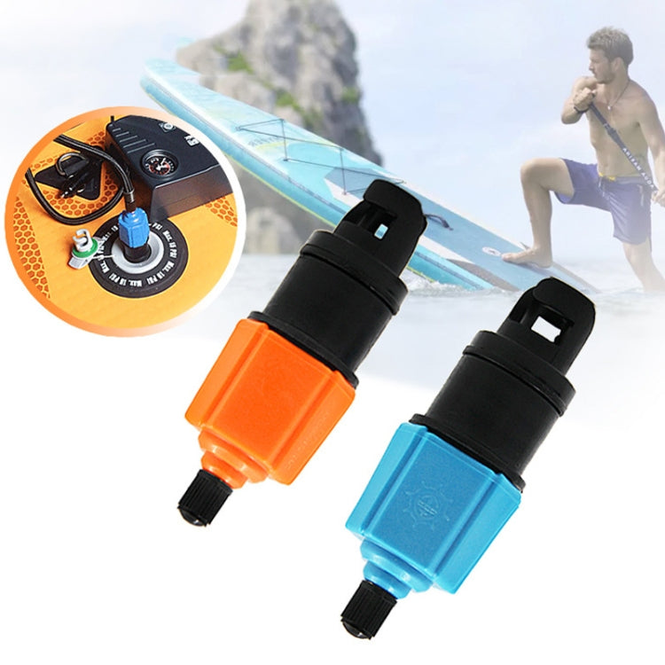 For Paddle Kayak Surfboard Valve Adapter Car Pump Conversion Head, Blue