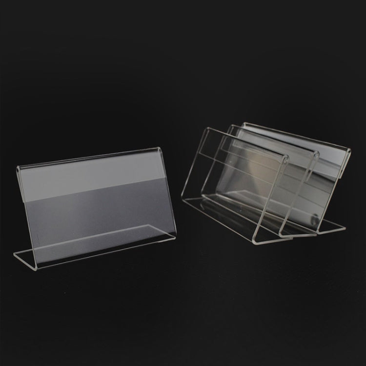 10 PCS Mini Clear Acrylic Sign Display Stand Label Holder, Label Holder