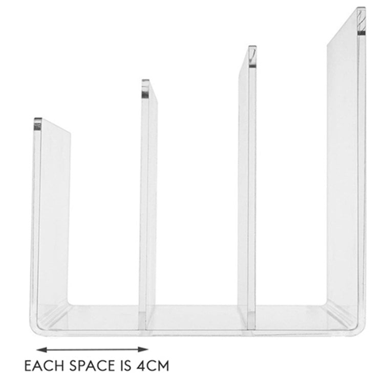 3 Grid Acrylic File Rack Transparent Storage Rack Book Display Rack, Book Display Rack