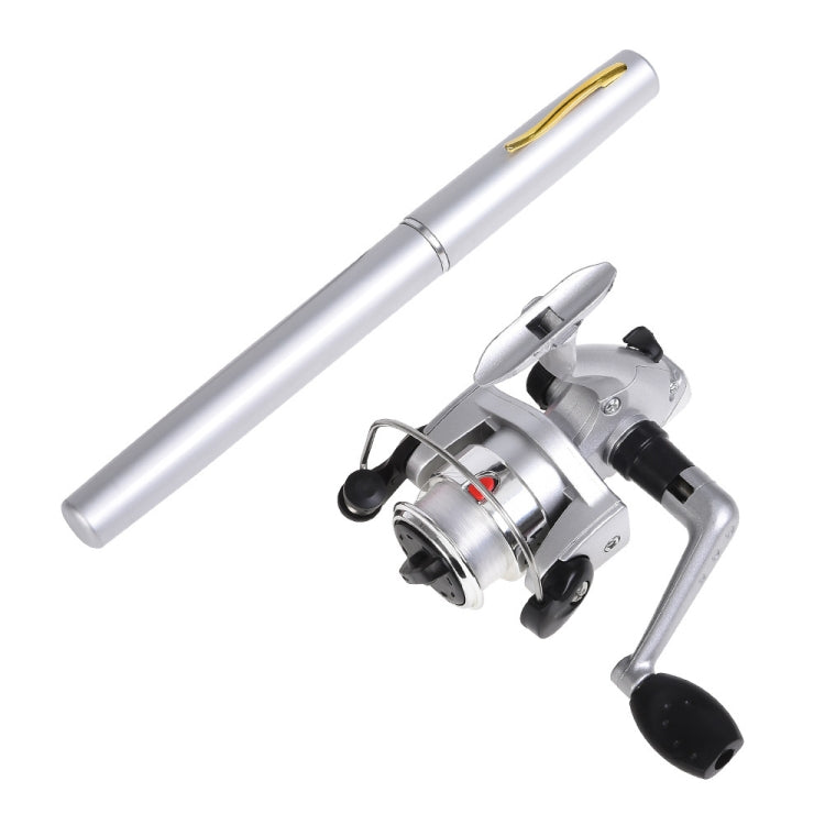 LEO Pen Type Fishing Rod & Spinning Wheel Fishing Reel Portable Pocket Fishing Gear, H8022PU Purple, H8022 Silver, H8022G Gold