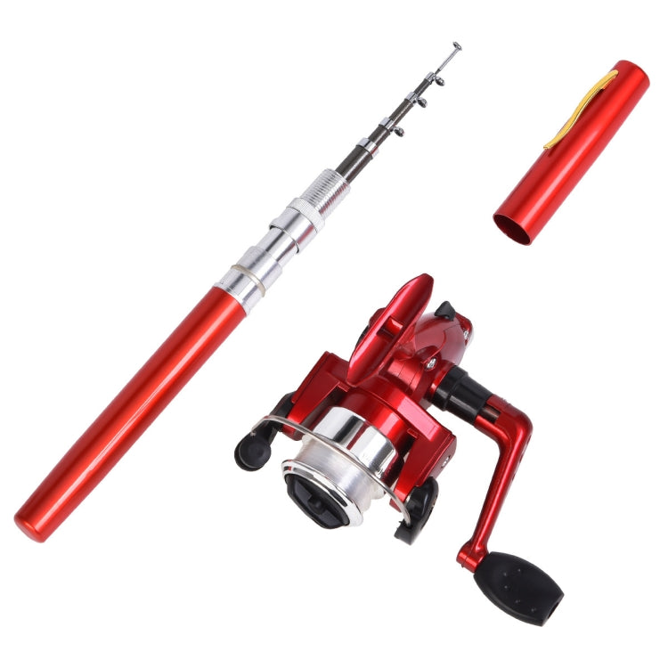 LEO Pen Type Fishing Rod & Spinning Wheel Fishing Reel Portable Pocket Fishing Gear, H8022PU Purple, H8022 Silver, H8022G Gold