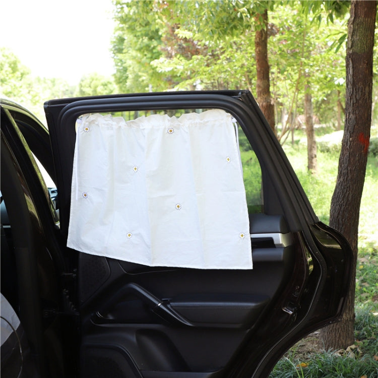 Car Window Summer Heat Insulation Sunshade Curtain Cotton Sun Block, Solar Flower, Cherry, Girl