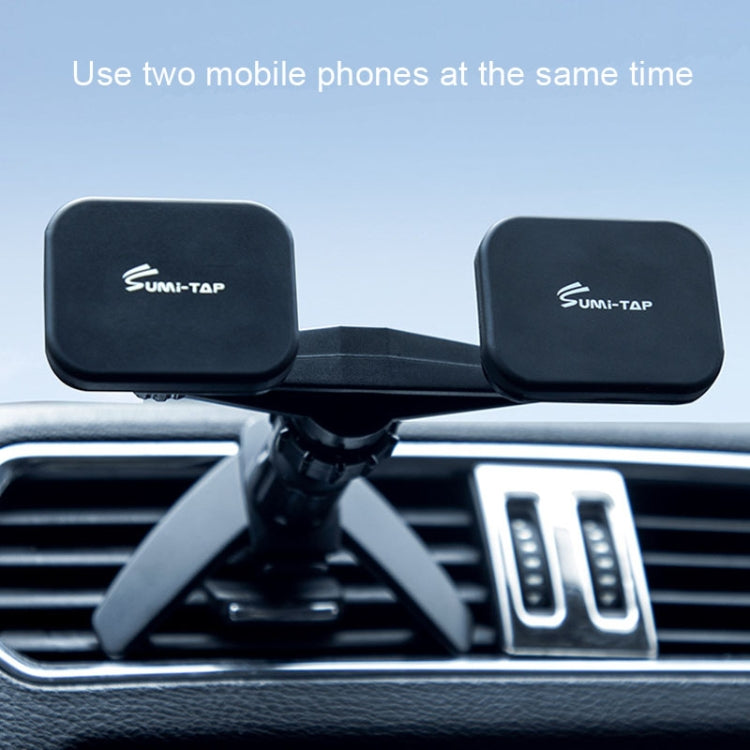 SUMITAP STH-S44Y Car Mobile Phone Double Head Magnetic Stand, STH-S44Y Gray, STH-S44Y Black, STH-S44Y Blue