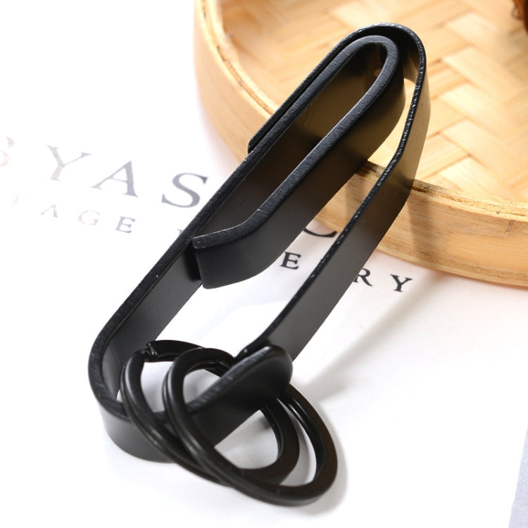Key Clamp Belt Buckle Stainless Steel EDC Outdoor Buckle, Black