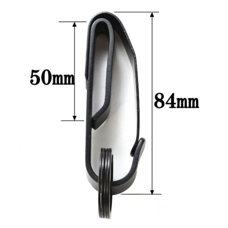 Key Clamp Belt Buckle Stainless Steel EDC Outdoor Buckle, Black