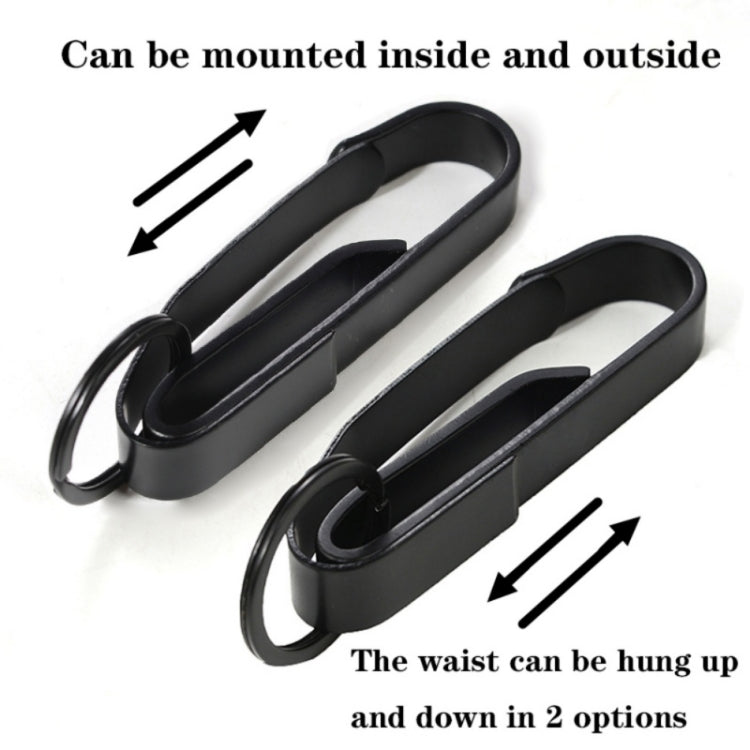 Key Clamp Belt Buckle Stainless Steel EDC Outdoor Buckle, Black