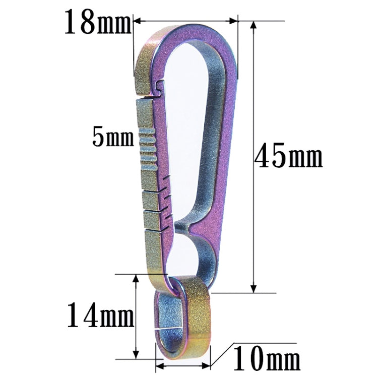 Men Titanium Alloy Keychain Car Key Waist Hanging, Colorful Titanium, Titanium Color, Blue