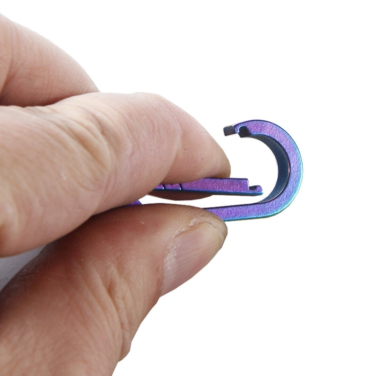 Men Titanium Alloy Keychain Car Key Waist Hanging, Colorful Titanium, Titanium Color, Blue