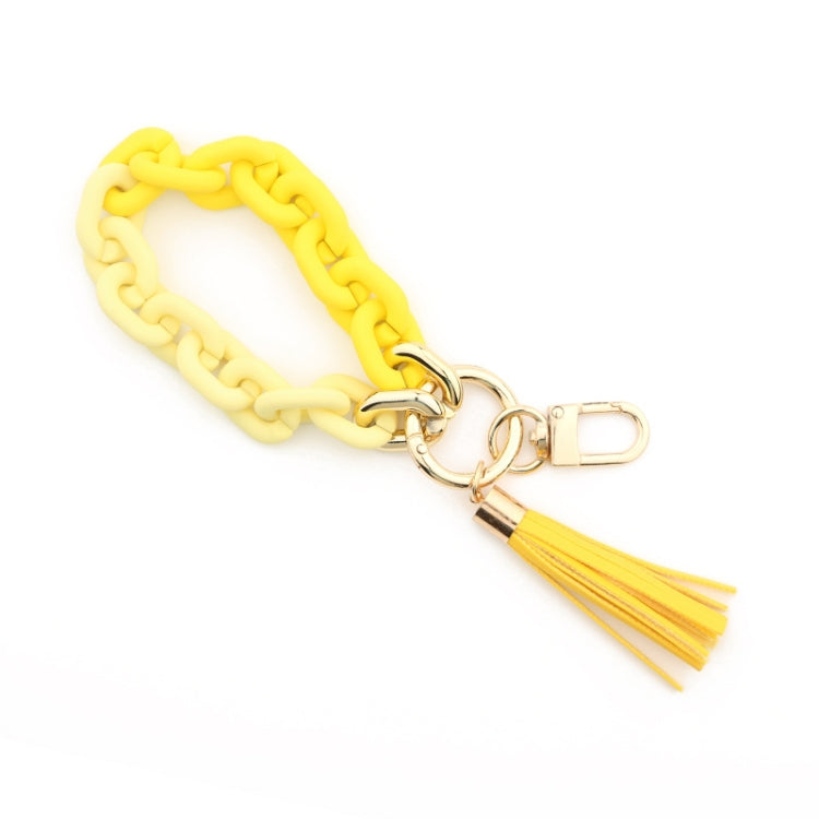 Keychain Ladies Acrylic Bracelet Jewelry, Brown, Black, Yellow, Colorful, Pink, Green