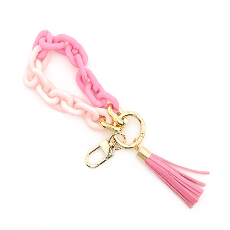 Keychain Ladies Acrylic Bracelet Jewelry, Brown, Black, Yellow, Colorful, Pink, Green