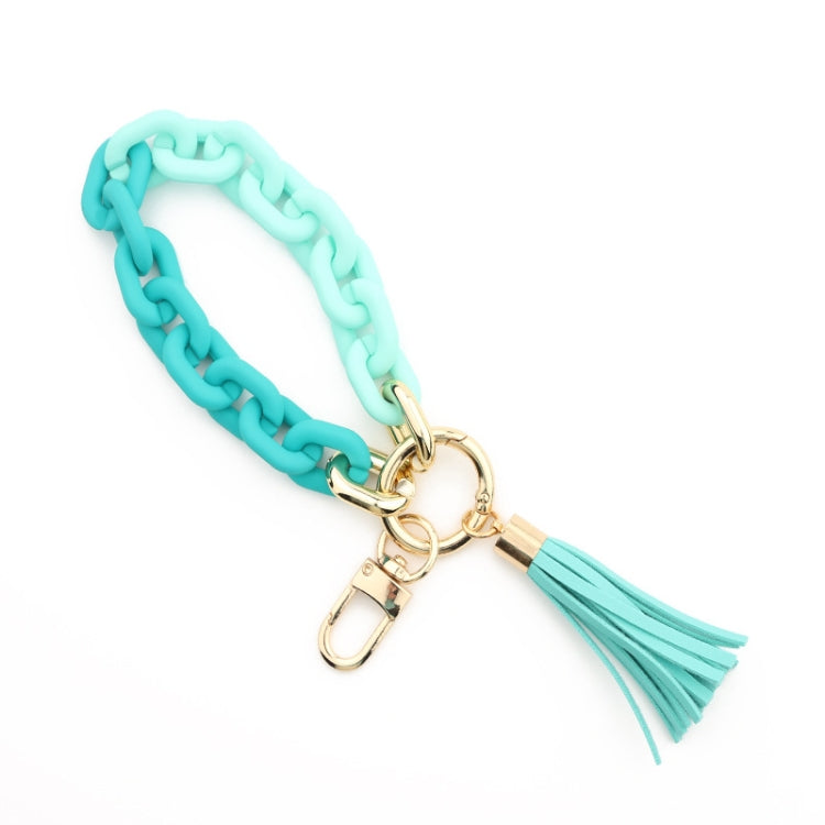 Keychain Ladies Acrylic Bracelet Jewelry, Brown, Black, Yellow, Colorful, Pink, Green