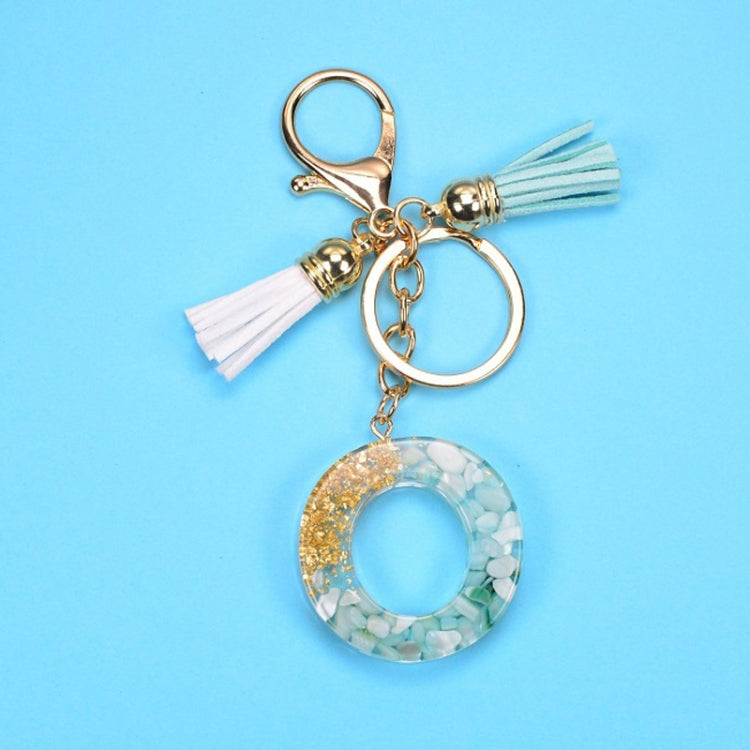 2 PCS Gold Foil English Letter Tassel Keychain Bag Decoration Pendant, A, B, C, D, E, F, G, H, I, J, K, L, M, N, O, P, Q, R, S, T, U, V, W, X, Y, Z
