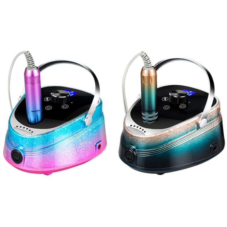 Ice Flower Gradient Rechargeable Low Noise Nail Polishing Machine, US Plug (Pink Blue), EU Plug (Pink Blue), US Plug (Yellow Green), EU Plug (Yellow Green)