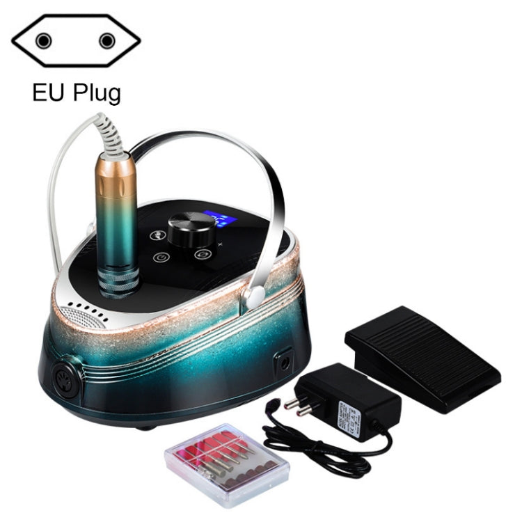 Ice Flower Gradient Rechargeable Low Noise Nail Polishing Machine, US Plug (Pink Blue), EU Plug (Pink Blue), US Plug (Yellow Green), EU Plug (Yellow Green)