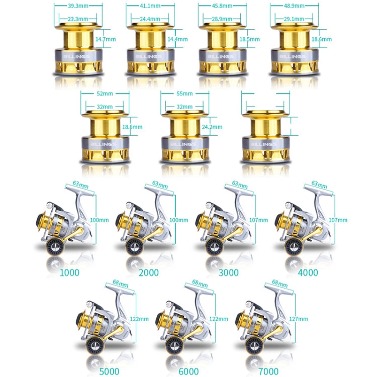 Metal Spinning Wheel Fishing Reel Casting Sea Rod Wheel, Style:, YK1000 (EVA Grip), YK2000 (EVA Grip), YK3000 (EVA Grip), YK5000 (EVA Grip), YK7000 (EVA Grip), YK SE1000 (Half Metal Ball Grip), YK SE2000 (Half Metal Ball Grip)                          ...