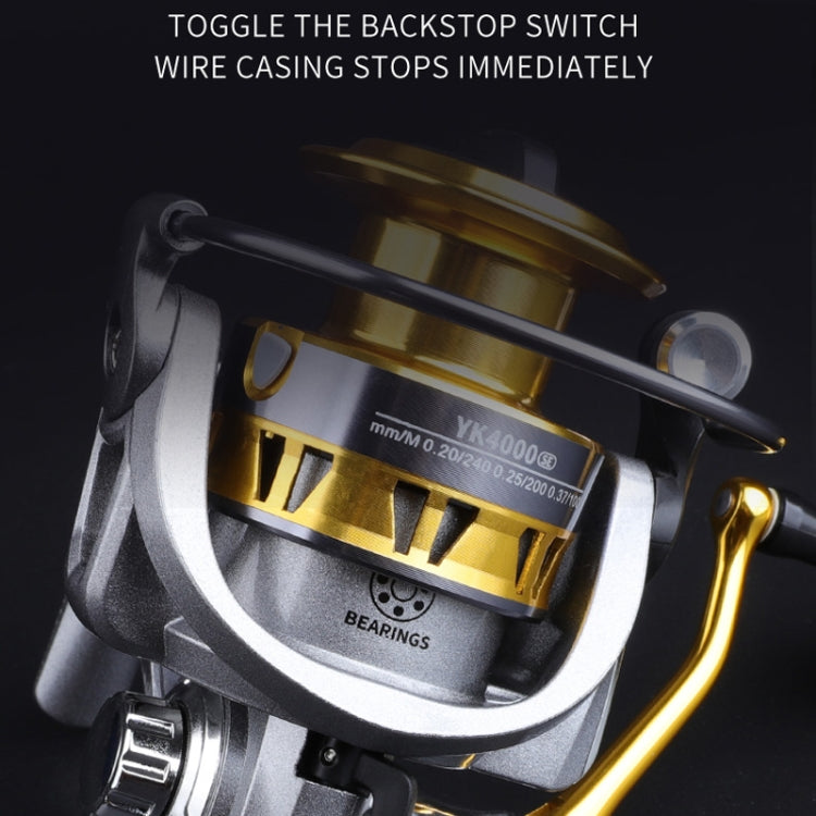 Metal Spinning Wheel Fishing Reel Casting Sea Rod Wheel, Style:, YK1000 (EVA Grip), YK2000 (EVA Grip), YK3000 (EVA Grip), YK5000 (EVA Grip), YK7000 (EVA Grip), YK SE1000 (Half Metal Ball Grip), YK SE2000 (Half Metal Ball Grip)                          ...