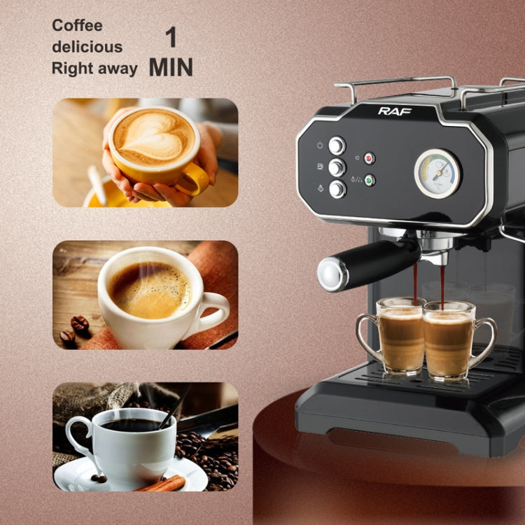 RAF R.104 Home Small Semi Automatic High Pressure Steam Milk Foaming Coffee Machine, EU Plug, RAF R.104