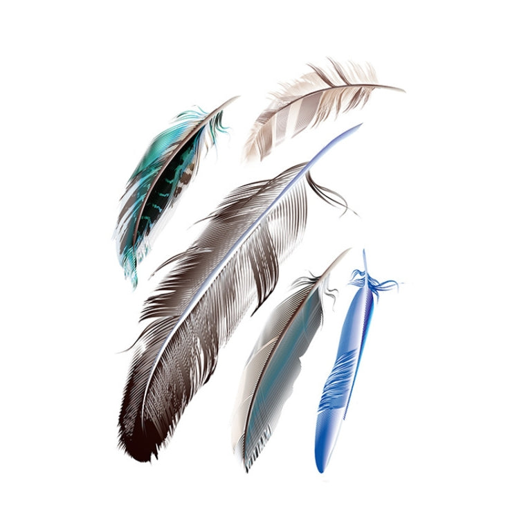 5 Sets Car 3D Feather Body Sticker Scratch Blocking Sticker, Style 1, Style 2, Style 3, Style 4, Style 5, Black Feathers, White Feathers