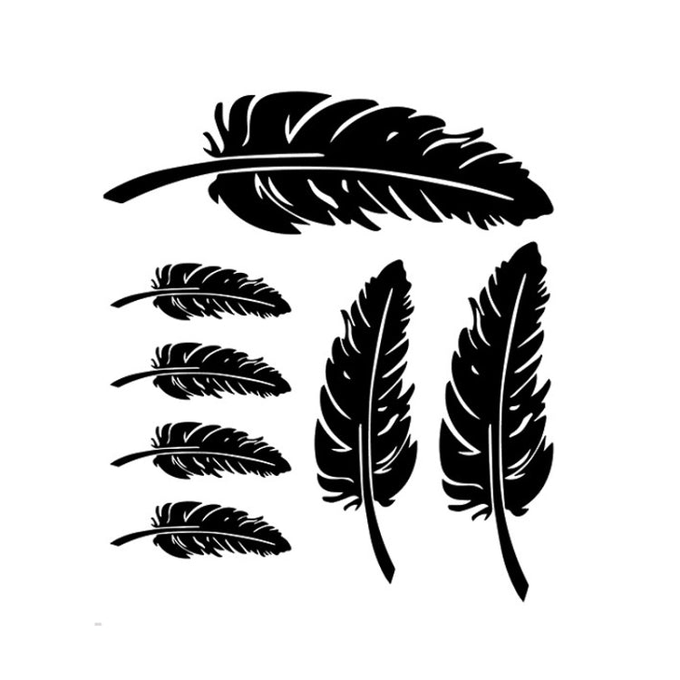 5 Sets Car 3D Feather Body Sticker Scratch Blocking Sticker, Style 1, Style 2, Style 3, Style 4, Style 5, Black Feathers, White Feathers