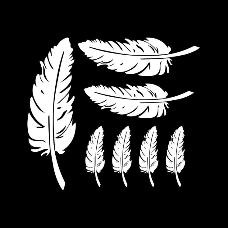 5 Sets Car 3D Feather Body Sticker Scratch Blocking Sticker, Style 1, Style 2, Style 3, Style 4, Style 5, Black Feathers, White Feathers