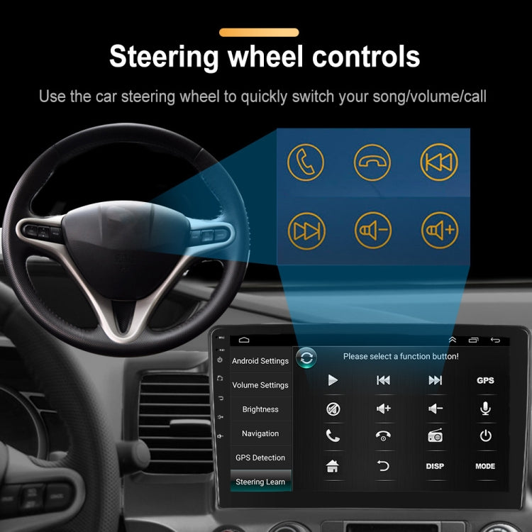 For Honda Civic 10.1 Inch Android WiFi Navigation Machine, Style:, Standard+12 Light Camera