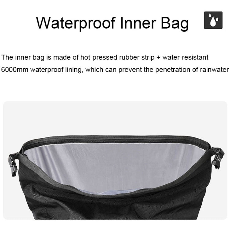Rhinwalk MT2040 20L Large Capacity Waterproof Quick Release Motorcycle Side Bag, 20L(Black), 20L(Green)