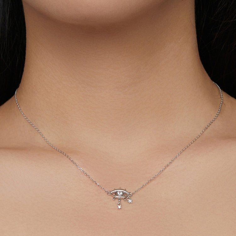 SCN484 White Gold Plated Clavicle Necklace Women 925 Silver Necklace, SCN484