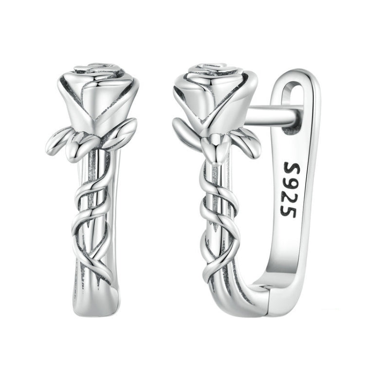 BSE716 925 Silver Rose Earring Clasp, BSE716 Rose