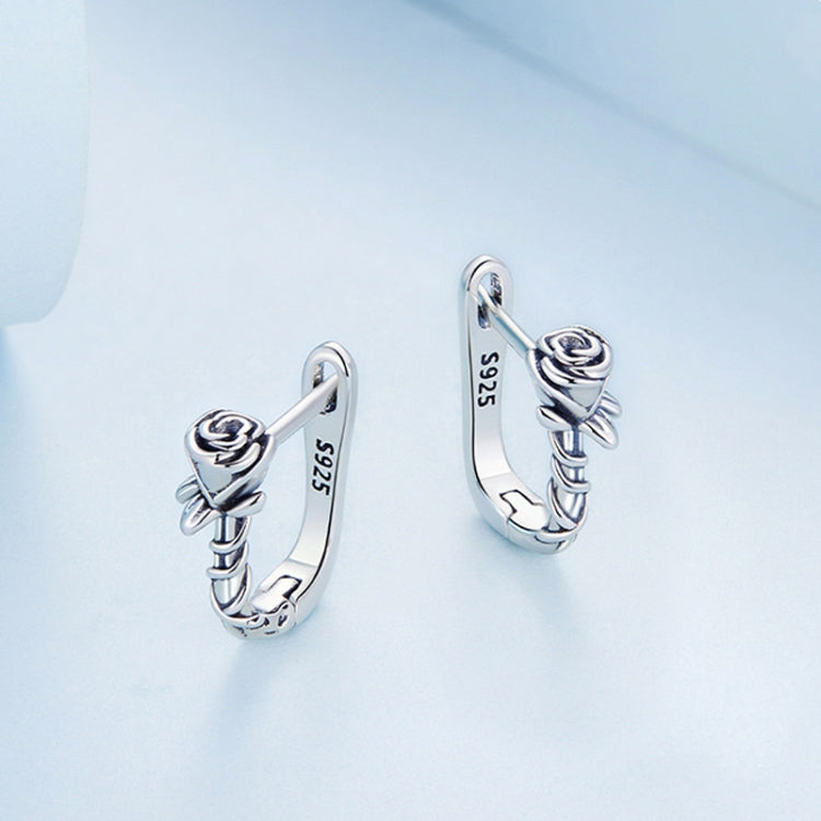 BSE716 925 Silver Rose Earring Clasp, BSE716 Rose