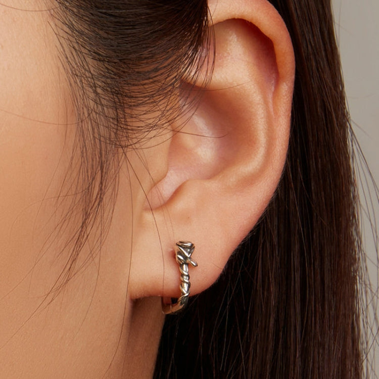 BSE716 925 Silver Rose Earring Clasp, BSE716 Rose